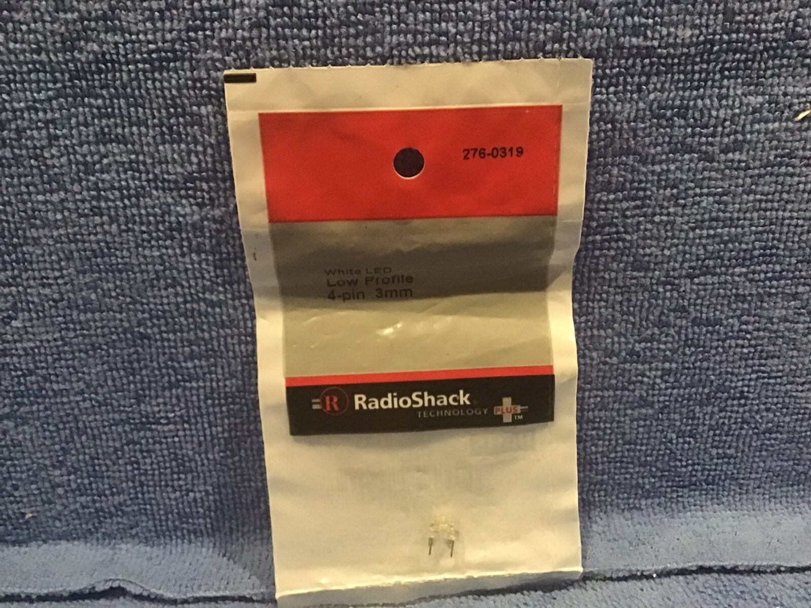 RadioShack White LED Low Profile 4-pin 3mm No. 276-0319 *