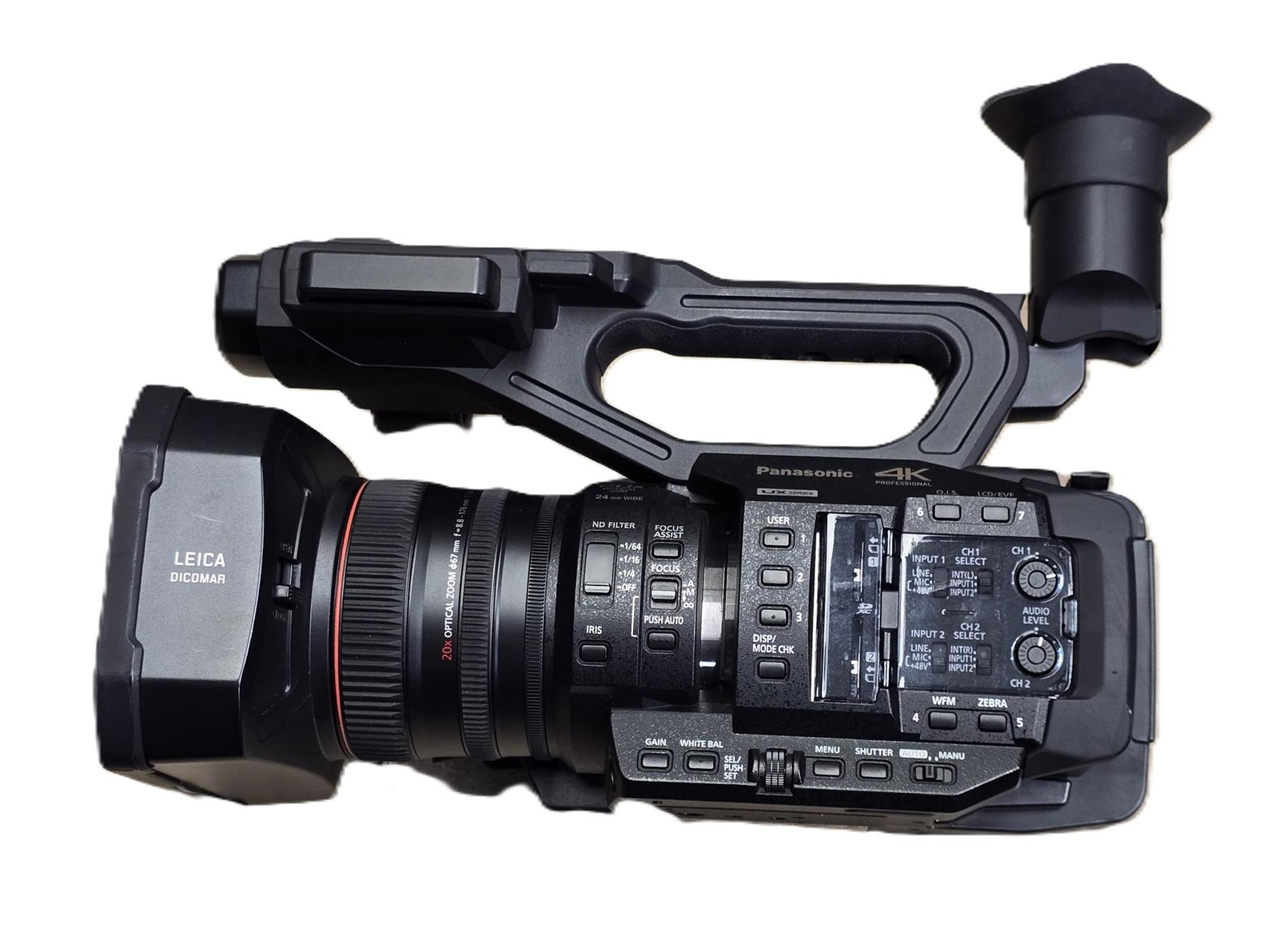 Panasonic AG-UX180 4K Professional Camcorder 20x Zoom LEICA Lens