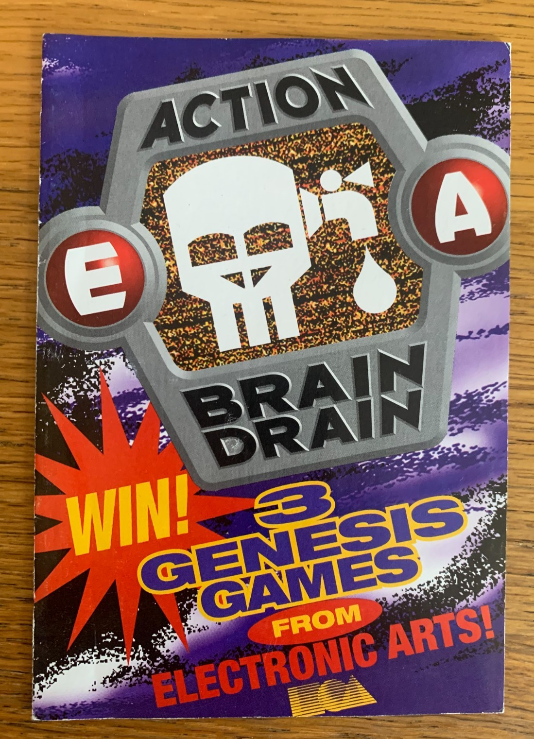 Sega Genesis Action Brain Drain Electronic Arts EA Mail in Contest INSERT ONLY