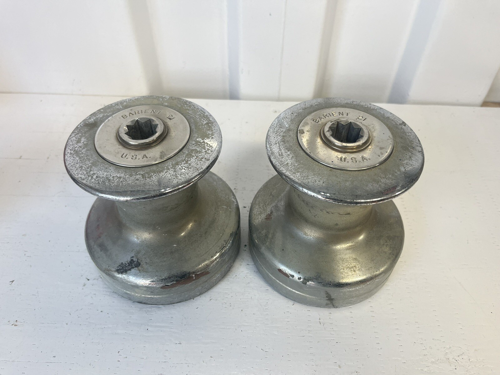 Chromed Brass Barient 21 Two Speed Sailboat Winch