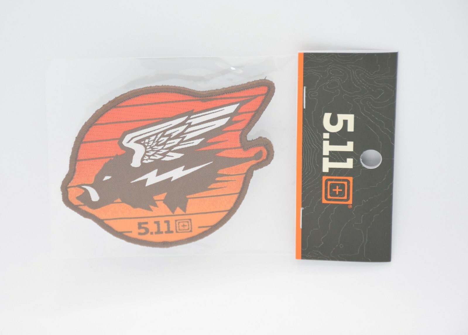 5.11 TACTICAL "FLYING HOG" LOGO PATCH HOOK/LOOP BACKING THIN RED LINE FIREMEN