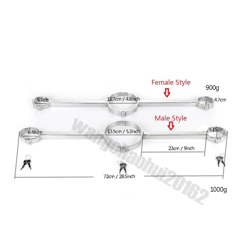 Restraints Stainless Steel Pillory Handcuffs Shackles Wrist Cuffs Neck Collar