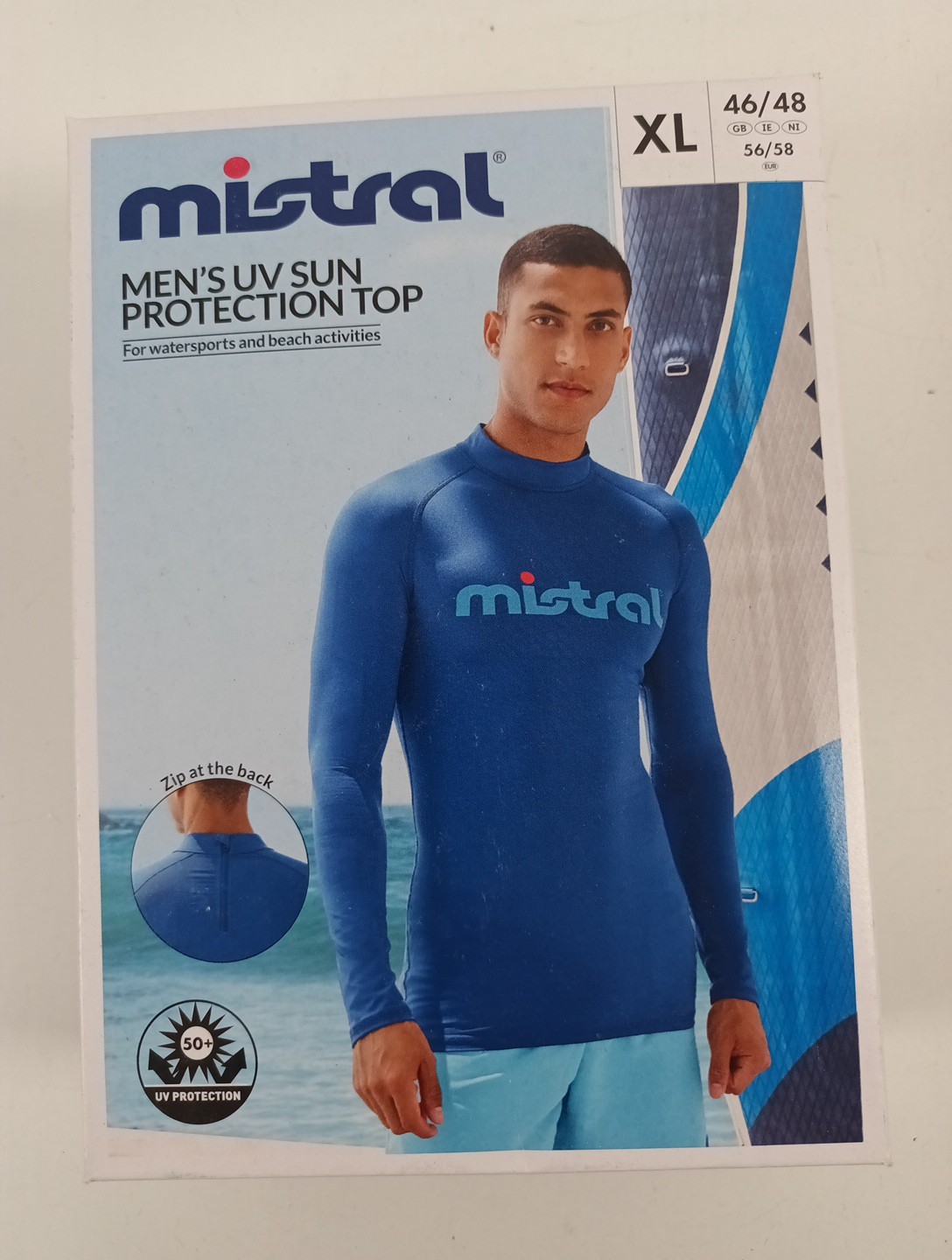 Mistral Men's UV Sun Protection Top for Watersports Surf Kayak Quick Drying New