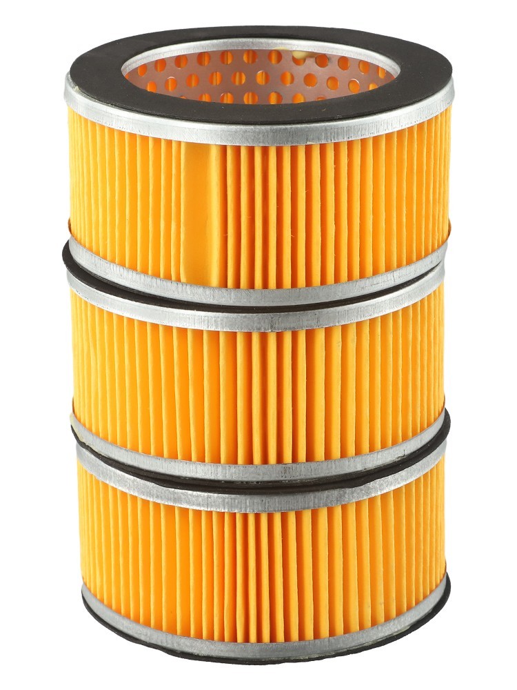 Yellow Cylinder Shape Air Compressor Element Filters Assembly Set Replacement