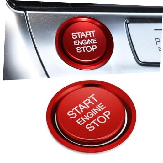 Car Push Start Button Cover, Start Stop Button Cover, Aluminum Auto Key
