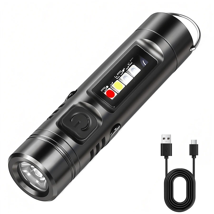 Rechargeable LED Flashlight Torch| Bright Compact Camping Emergency Light