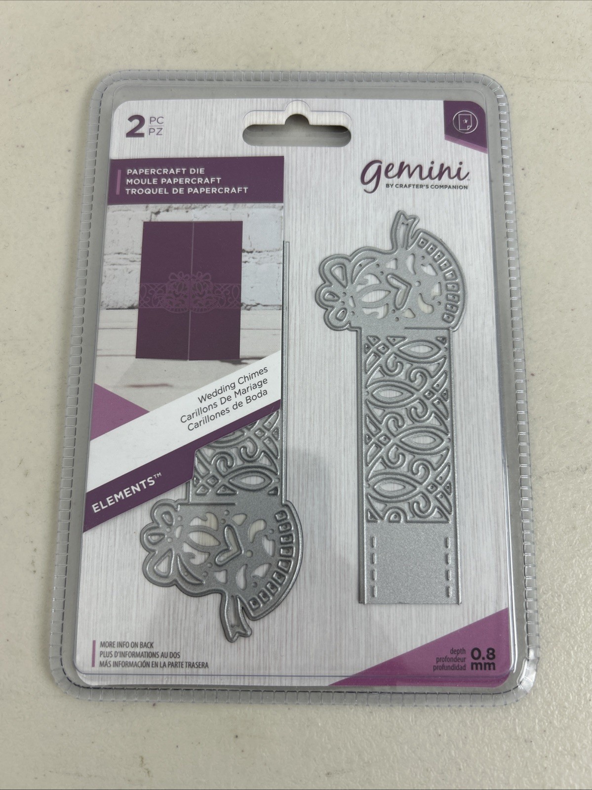 Gemini Elements Wedding Chimes Wrap Around Dies Gate Card A2 Belly Band Design