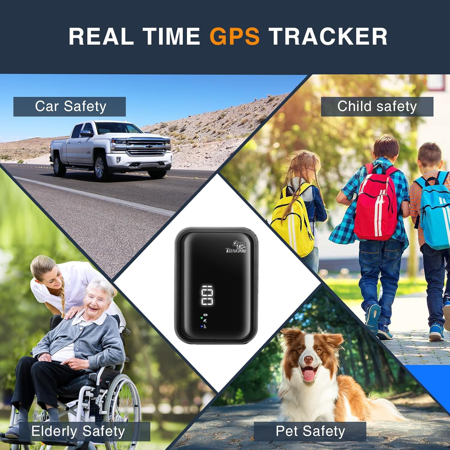 GPS Tracker for Vehicles, No Subscription, Global Positioning, Real-Time Trackin