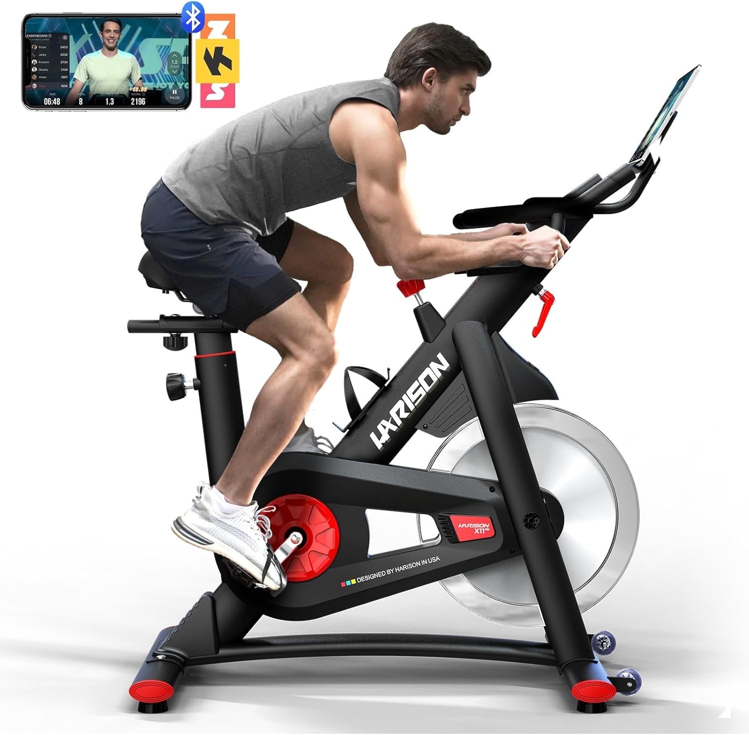 HARISON Semi-Commercial Exercise Bike Magnetic Stationary Bikes for Home Gym