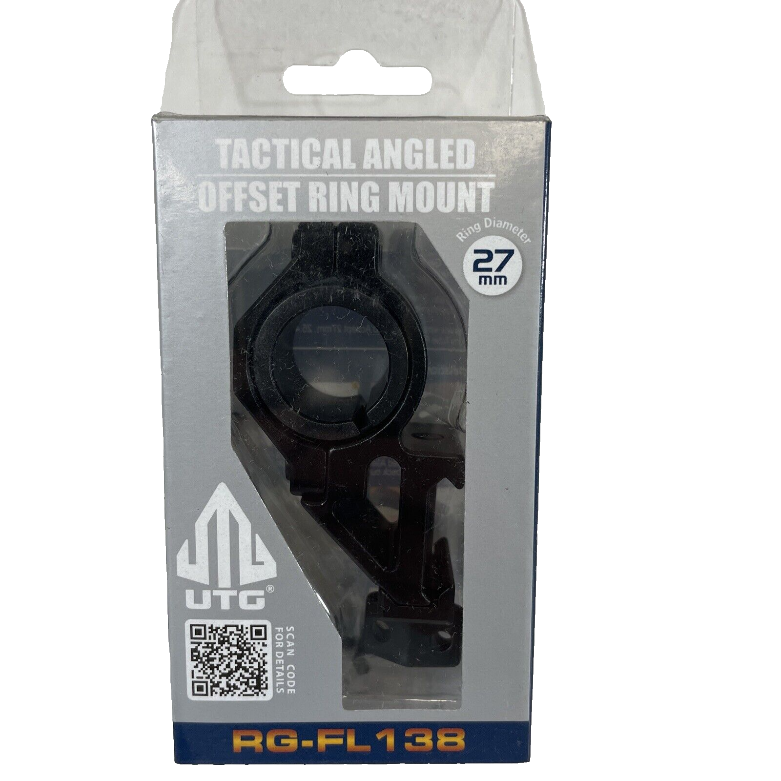 45 Degree Angled Offset Low Profile Ring Weaver Mount 27mm 20mm 1"