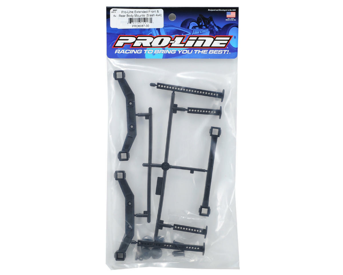 Pro-Line Extended Front & Rear Body Mounts (Slash 4x4) [PRO6087-00]