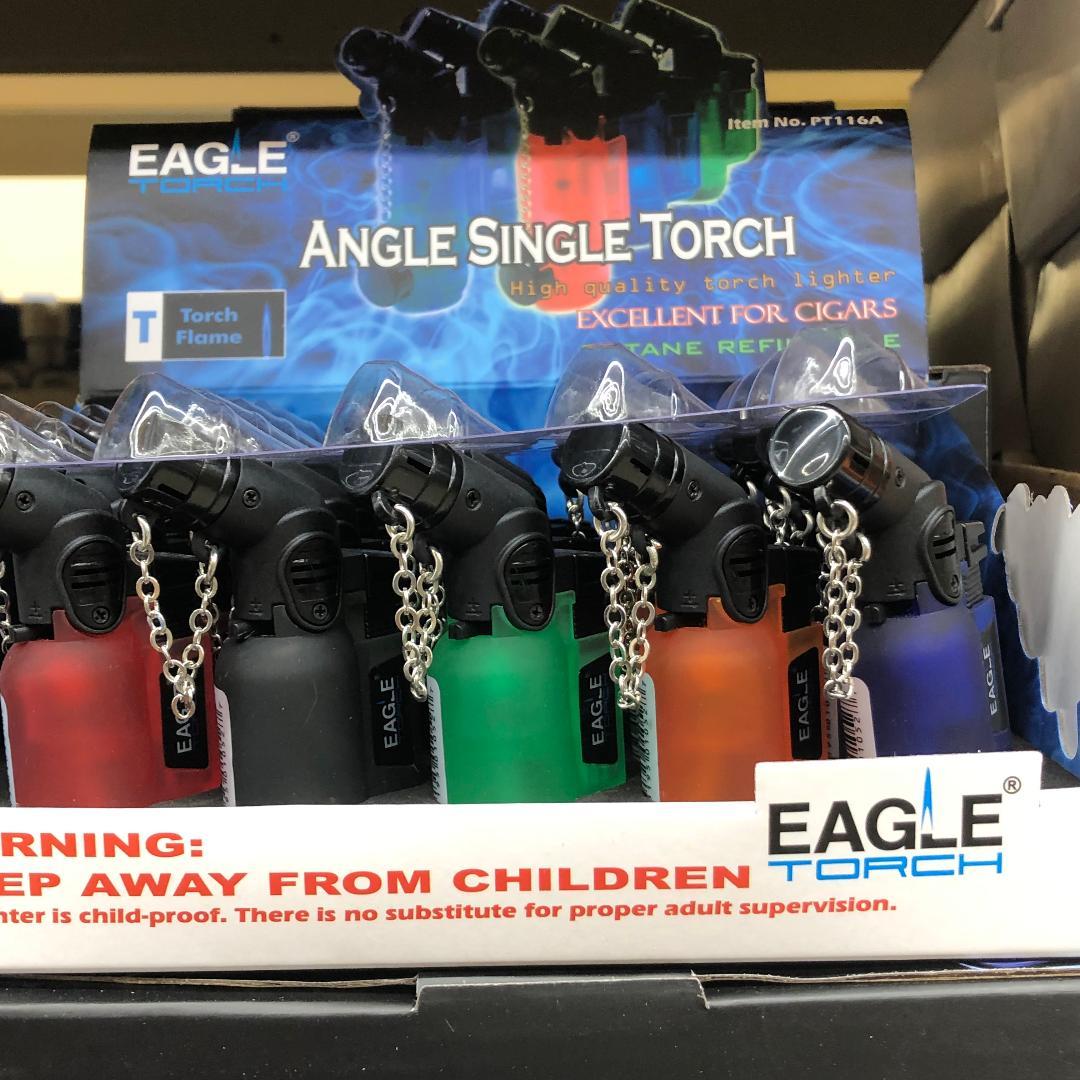 Lot of 3 Eagle Torch ANGLE SINGLE Torch Lighter Butane Refillable