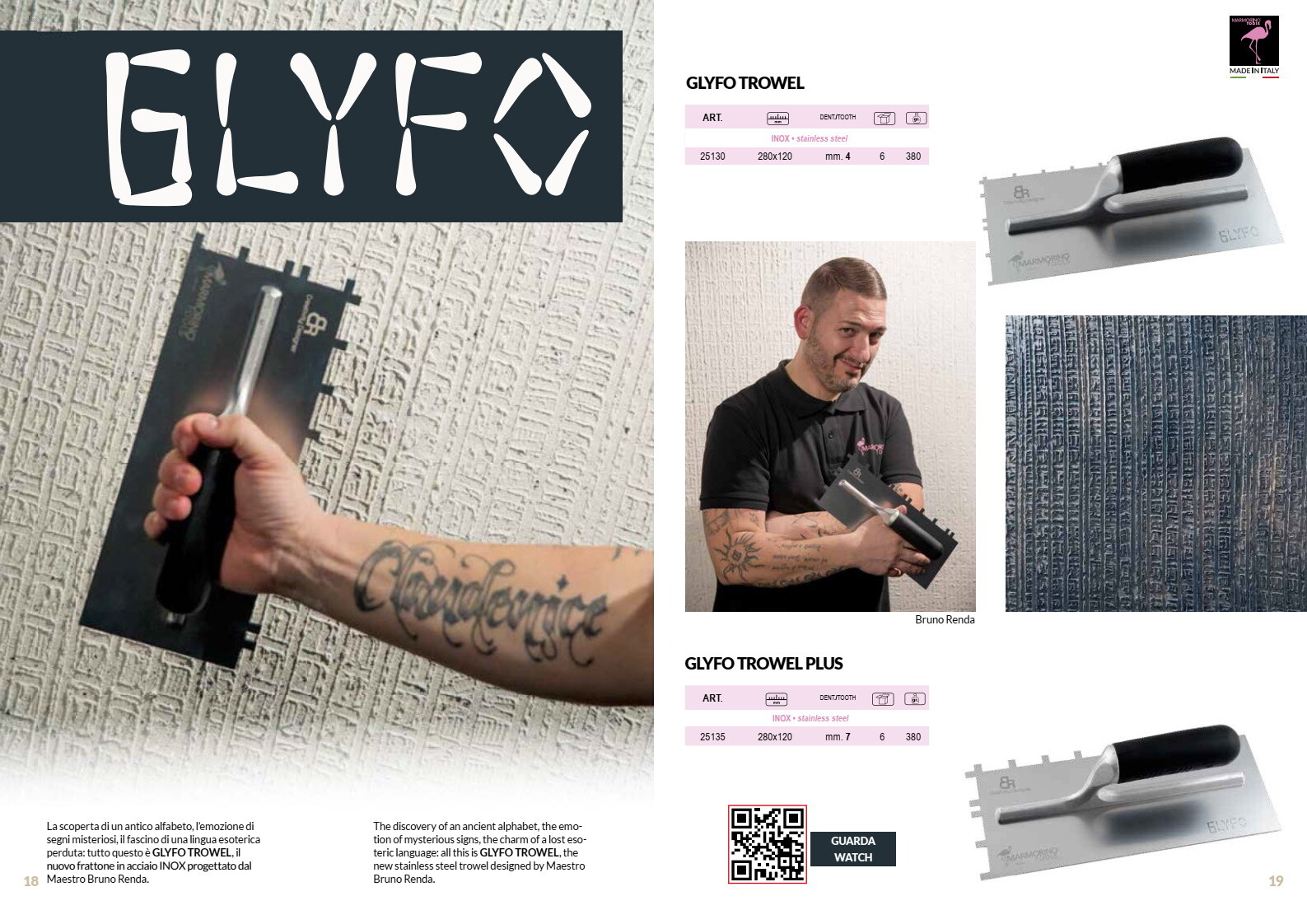 Glyfo Trowel 280x120x0.6 Size - THE EMOTION OF THE SIGNS