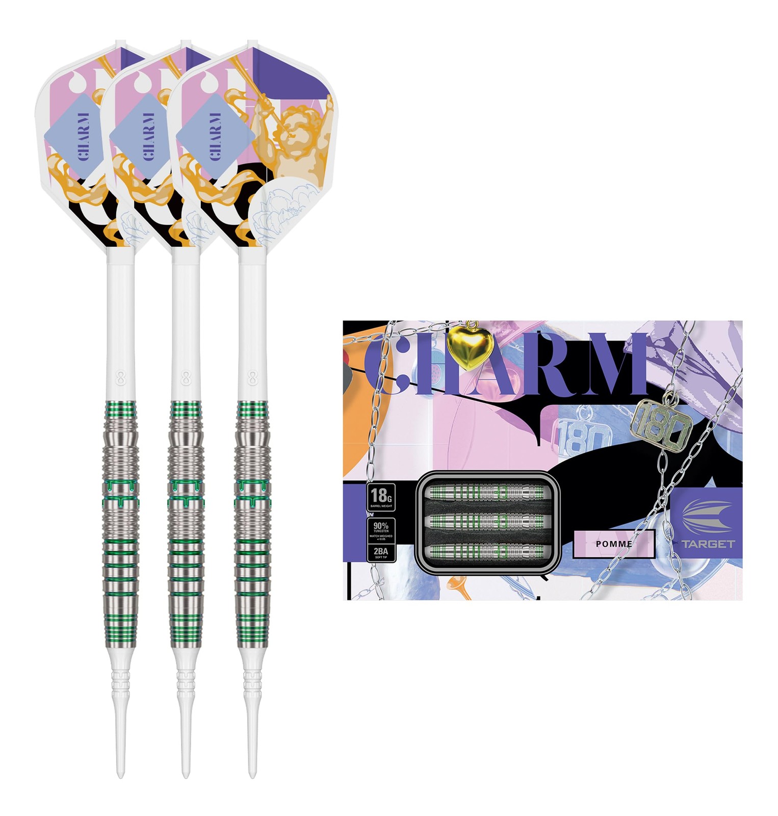 TARGET CHARM POMME(Mao Kumagai) 90% 18G SOFT TIP DARTS