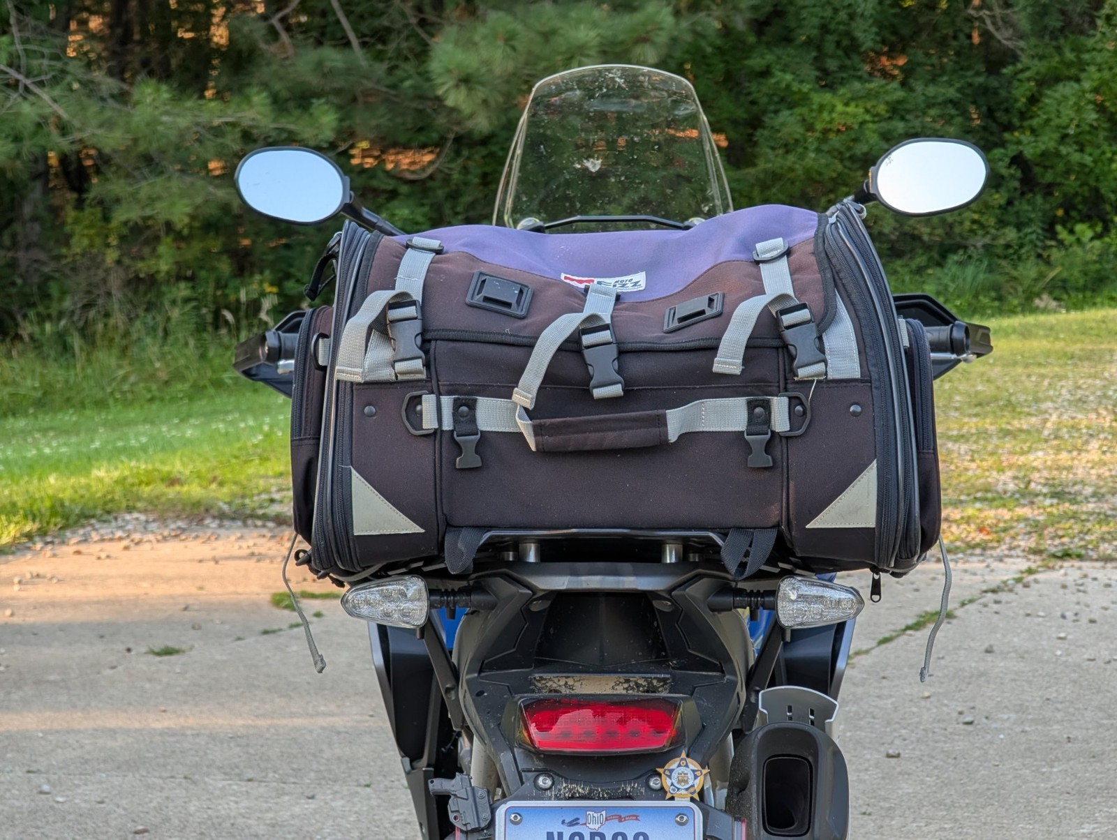 MotoFizz / Tanax large camping seat bag - Aerostich ADV motorcycle