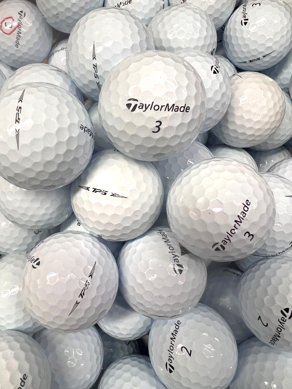 24 Near Mint AAAA White TaylorMade TP5 Used Golf Balls