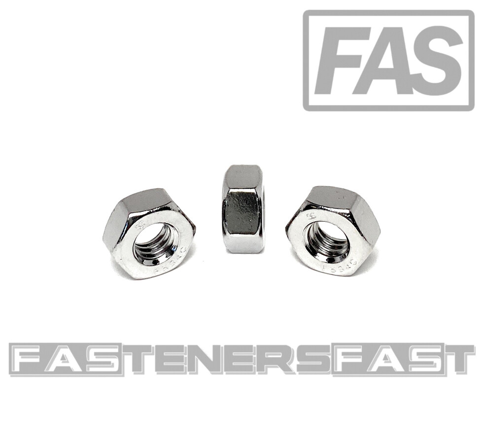 (25) 1/4-20 Chrome 18-8 Stainless Steel Finished Hex Nuts (25 Pieces)
