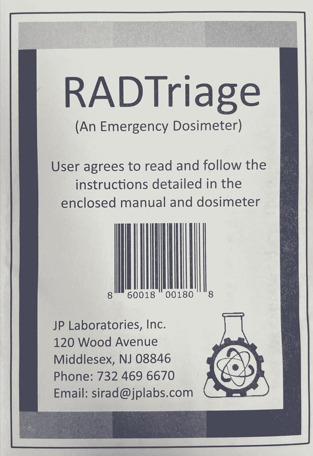 Radtriage Model50 Dosimeter & Self-Indicating Instant Alert Dosimeters Practical