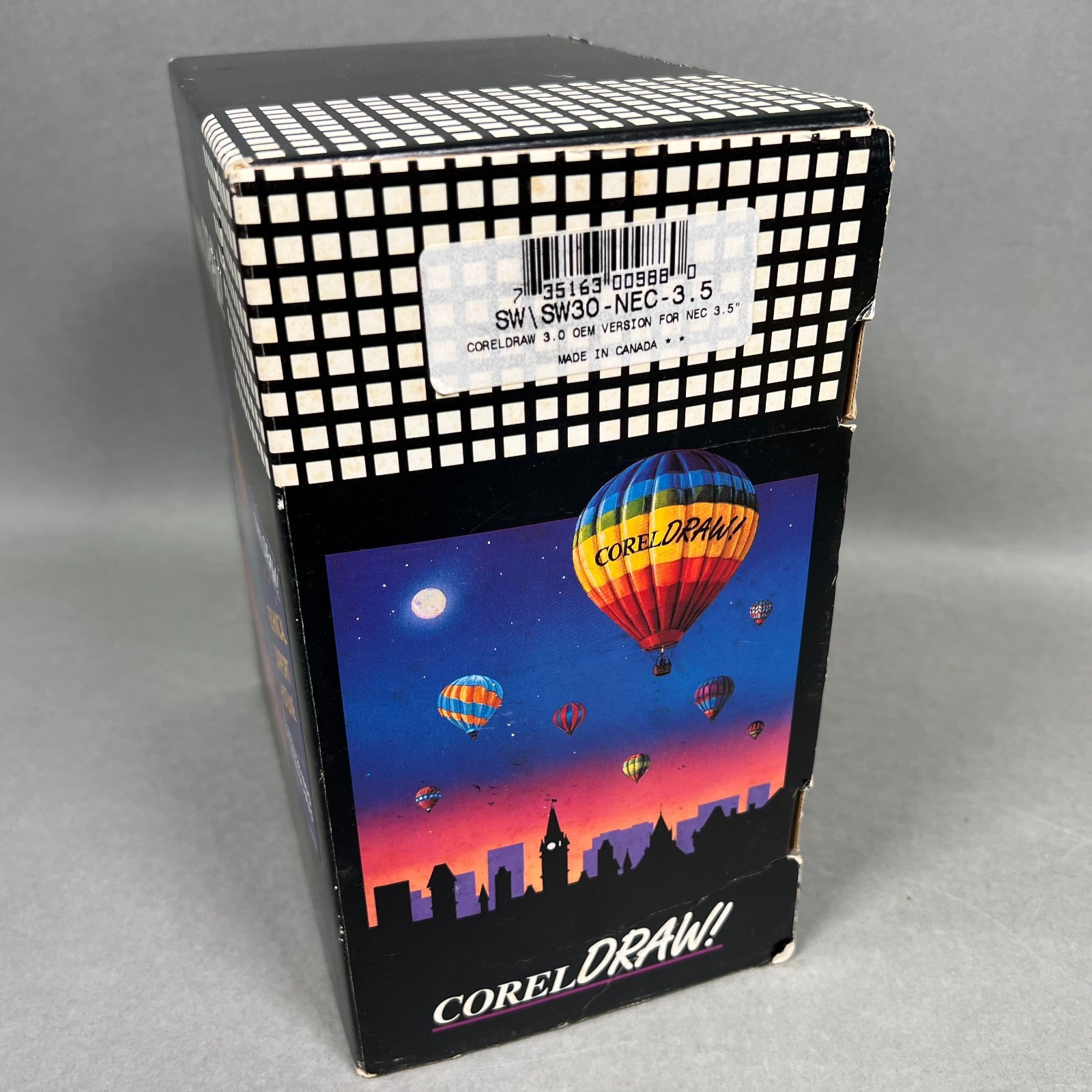 Corel DRAW! 3.0 CD-Rom & 3.5" Diskettes NEC VTG Big Box Computer Software Manual