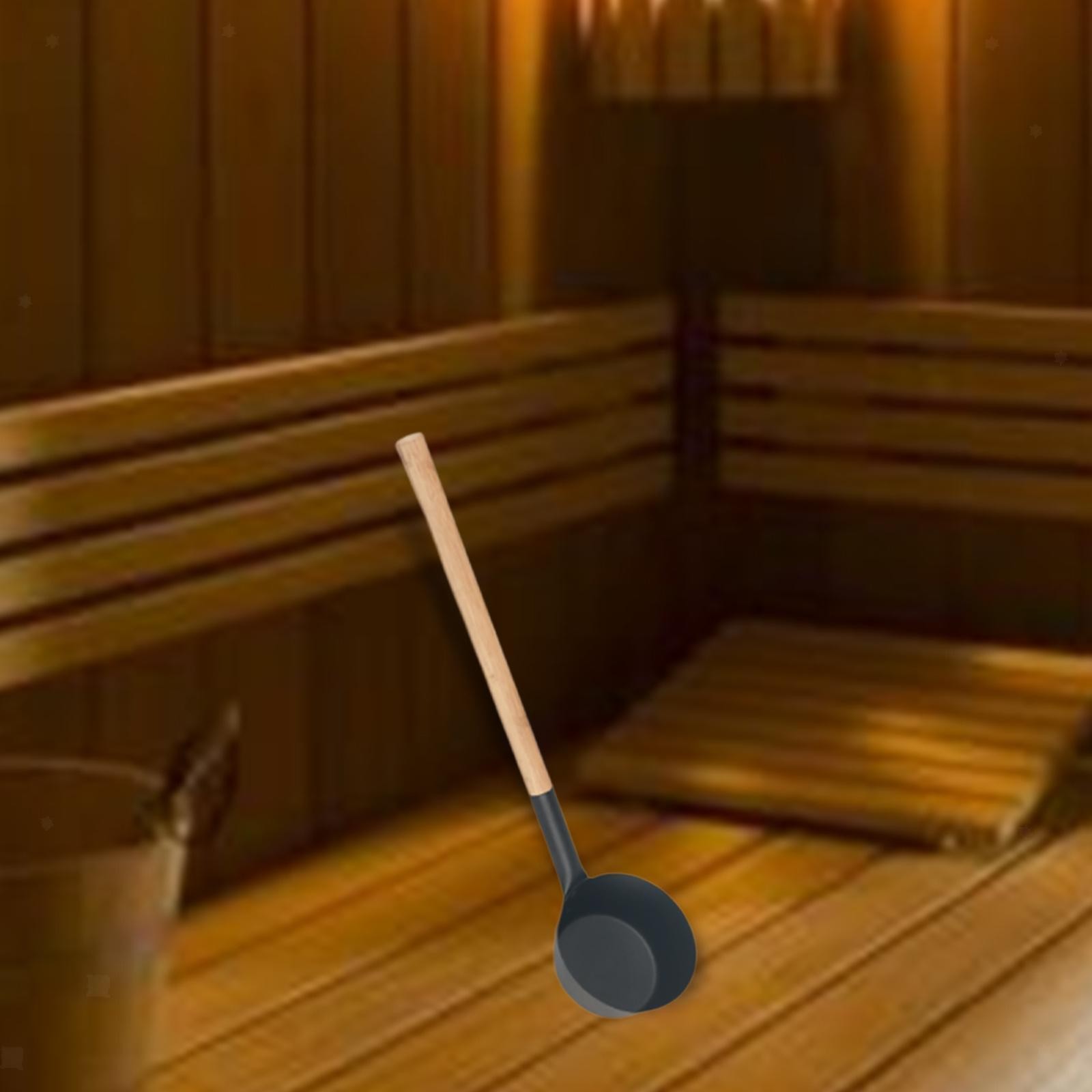 Sauna Ladle Bath Spoon Easy to Use Comfortable to Hold Large Capacity
