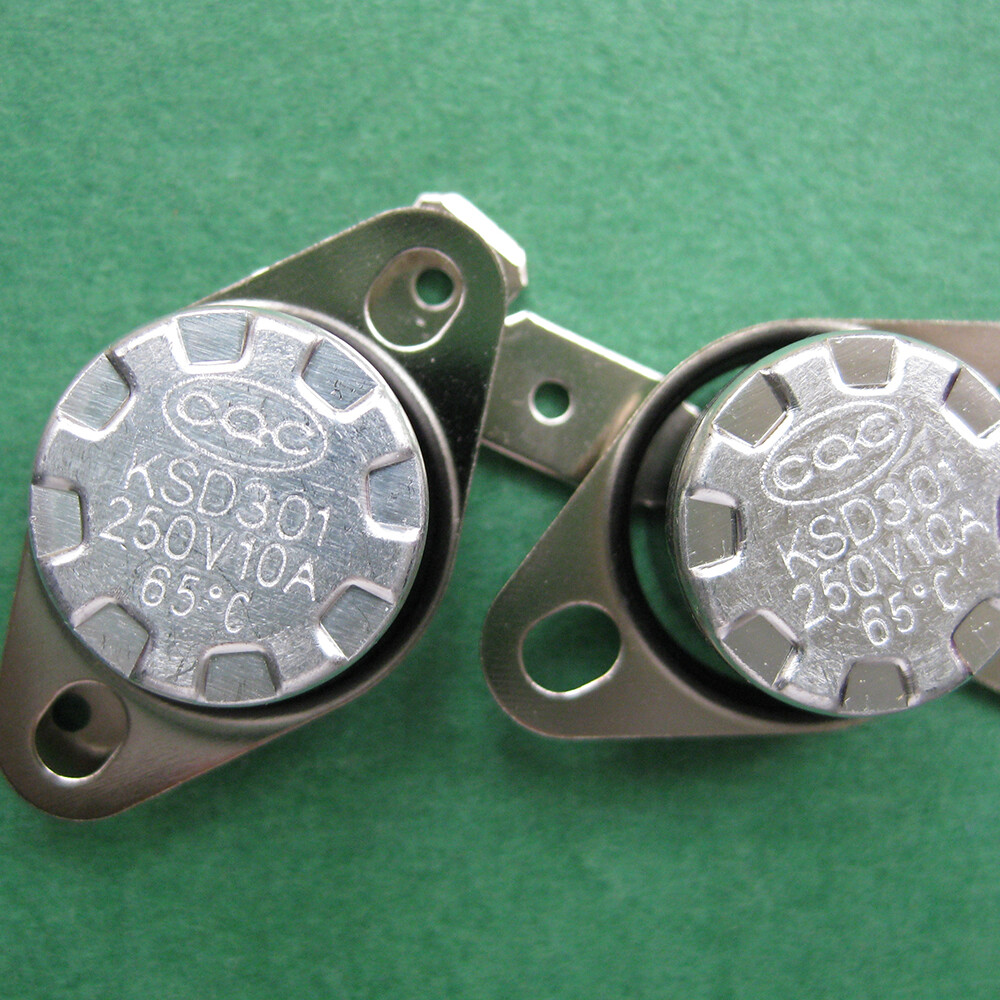 2pcs KSD301 65°C / 149°F Degree Celsius N.O. Temperature Switch Thermostat