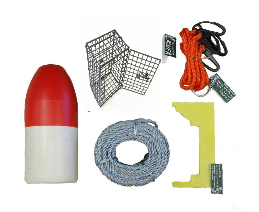 KUFA Crabbing Accessory kit (Lead Rope,Caliper,Harness,Bait cage & Float) CEC-1