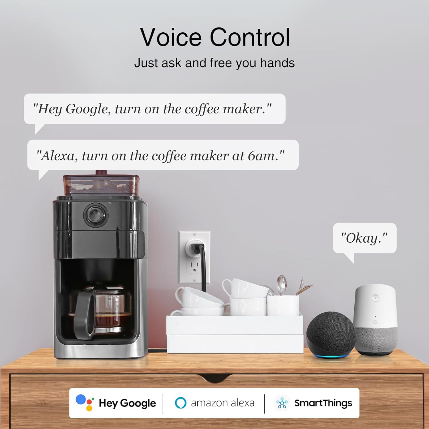 Plug, Wifi Smart Plugs Work with Alexa and Google Home, Smart Outlet Timer with