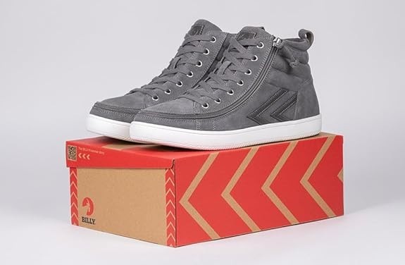NEW Billy Footwear Men Ten9 Adaptive Hi-Top Gray Suede Sneaker Size 10.5 M KF281