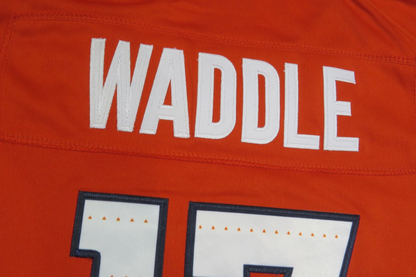 Jaylen Waddle #17 Denver Broncos Men's Game Jersey Orange