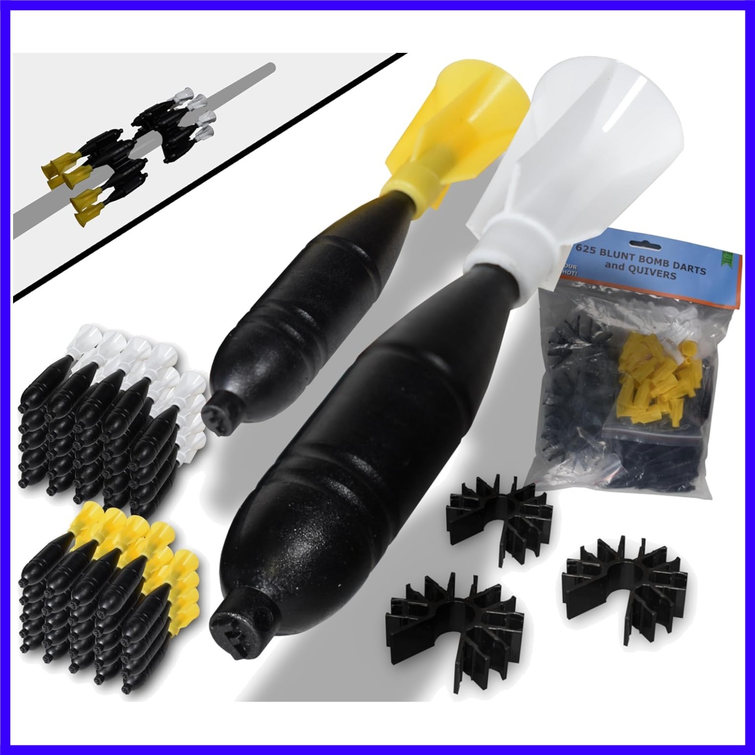 FSFF Stun Dart and Quivers .625 Bore Blowgun Big 103 Pack-50 Blunt Darts 50 A...
