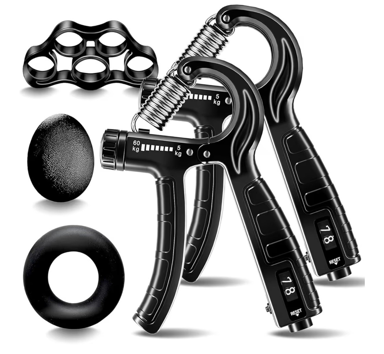 Grip Strength Trainer, Hand Gripper Strengthener Set 5-Pack