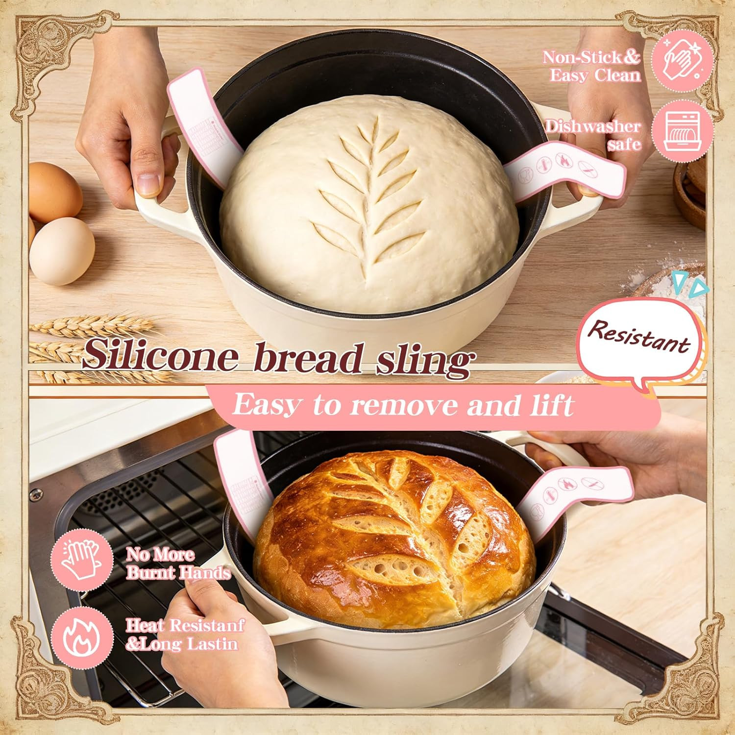 Sourdough Starter Kit, Sourdough Bread Baking Supplies with Banneton Bread Proof