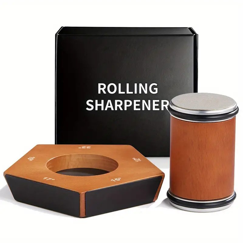 12° - 22° Multi-Angle Rolling Knife Sharpener Diamond-Coated Discs Roller