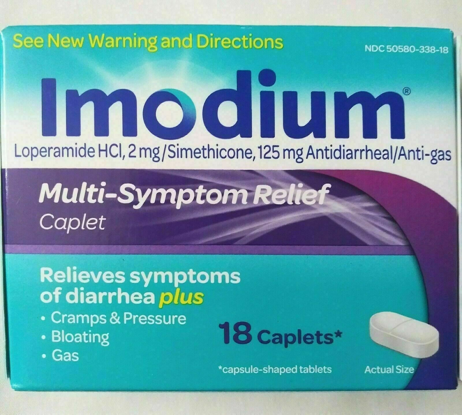 Imodium Multi-Symptom Relief 18 Caps total EXP 3/2027