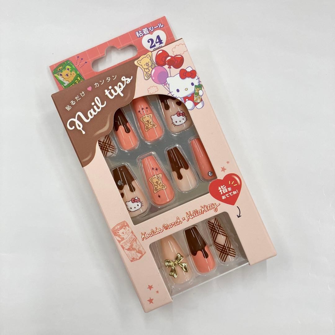 LOTTE Sanrio Kitty Nail Tips For Adult Collectors Ages 13+