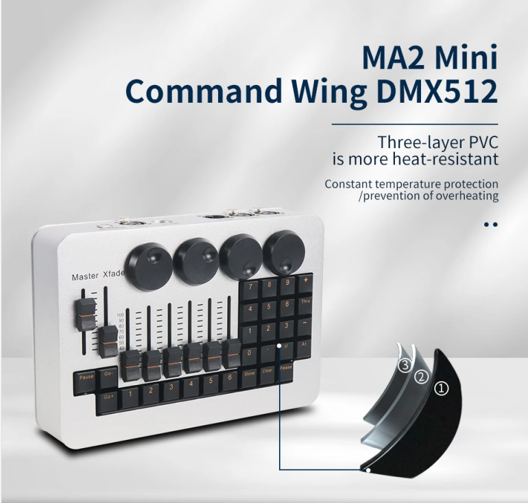 Mini Command Wing Console Stage Lighting Controller MA2 Version DMX Controller