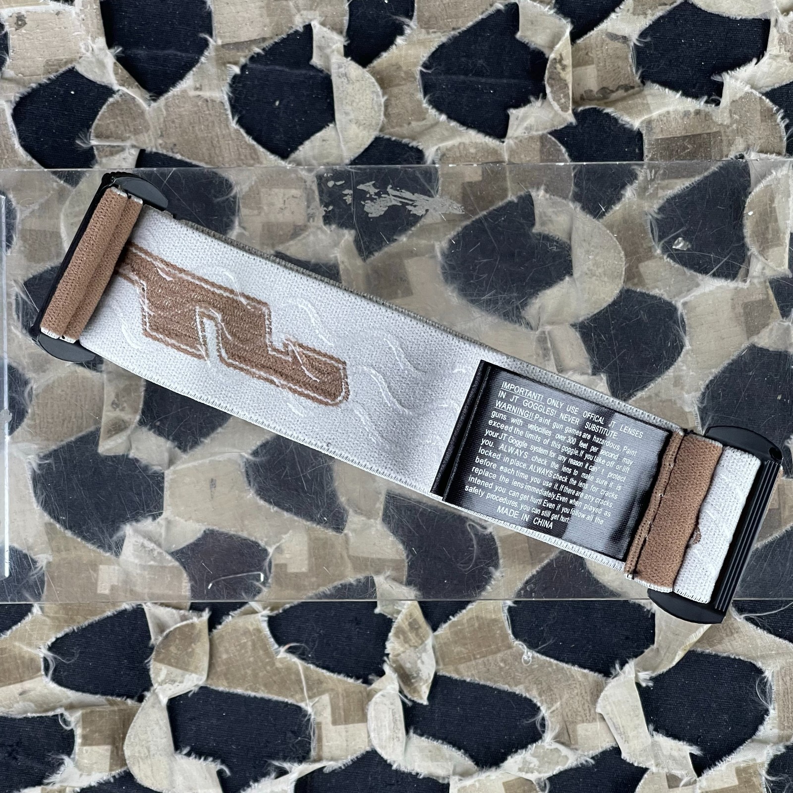 NEW JT ProFlex X/ProFlex Authentic Woven Goggle Strap - Brown/White