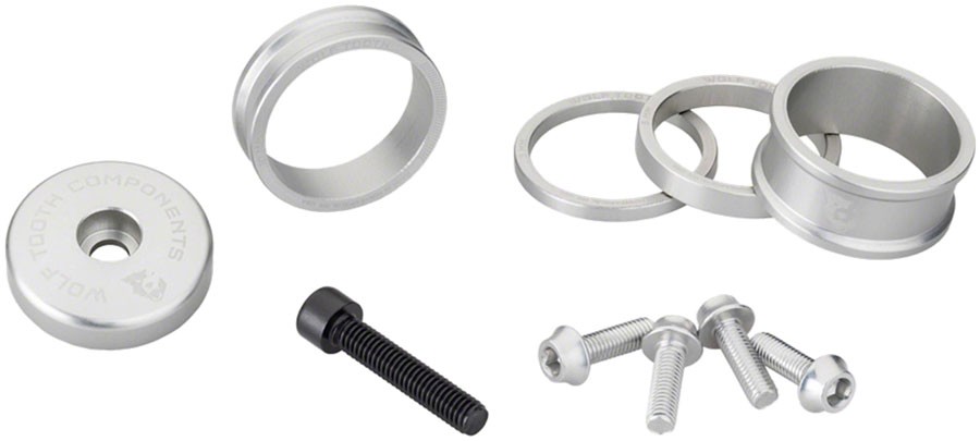 Headset BlingKit - Wolf Tooth Headset BlingKit - 3, 5,10, 15mm Spacers, Top cap