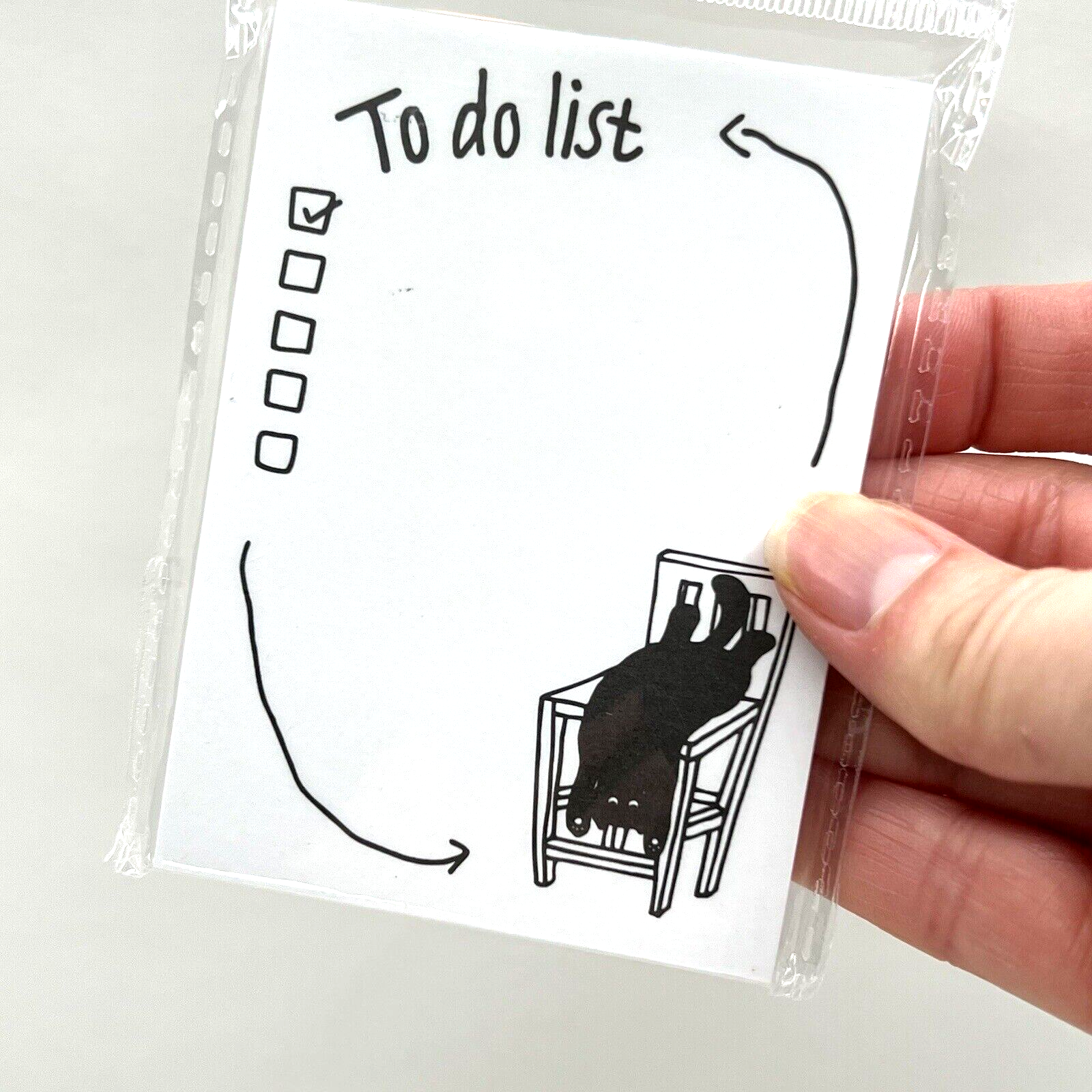 Lazy Black Cat To Do List Note Pad