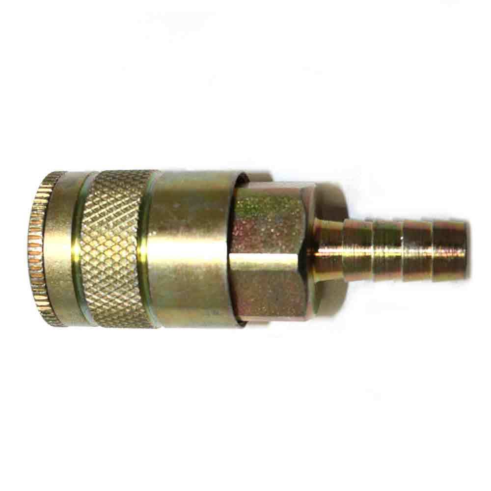 3/8 Inch Automotive Steel Coupler x 3/8 Inch Barb - CA663