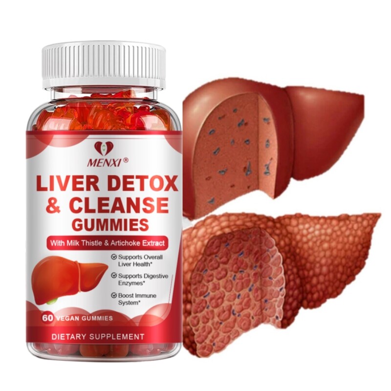 Liver Cleanse Detox Milk Thistle Gummies Silymarin, Artichoke, Dandelion, Vit B
