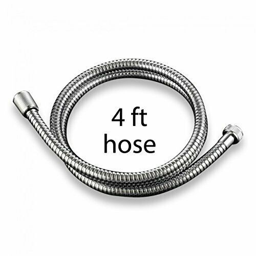 Stainless Steel Flexible Shower Hose w/ PVC-Free Silicone (4-ft) Omica Organics