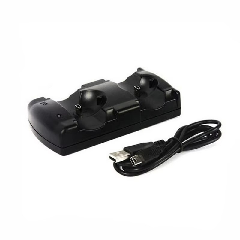 Dual Charging Dock Stand With USB Power Cable For PS3 Controller Move