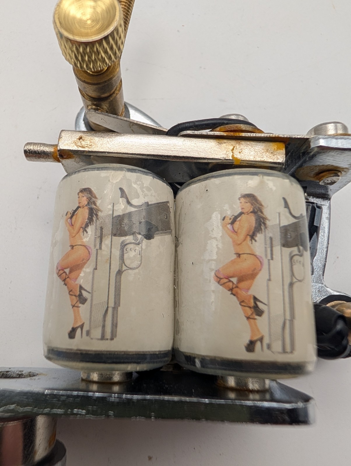 HILDBRANDT .44 Magnum Tattoo Machine 10 Wrap Tatoo Machine Untested