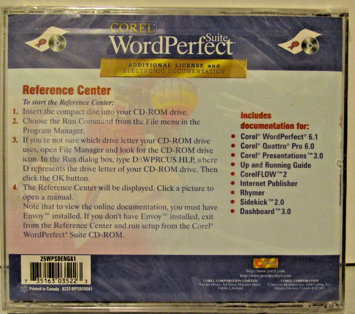 Corel Word Perfect Suite 6.1 Windows