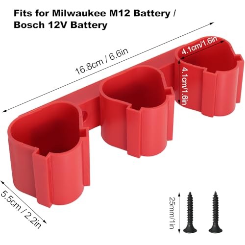 Vertical Wall Mount Battery Holder for 12V 10.8V Vertical Insert Battery