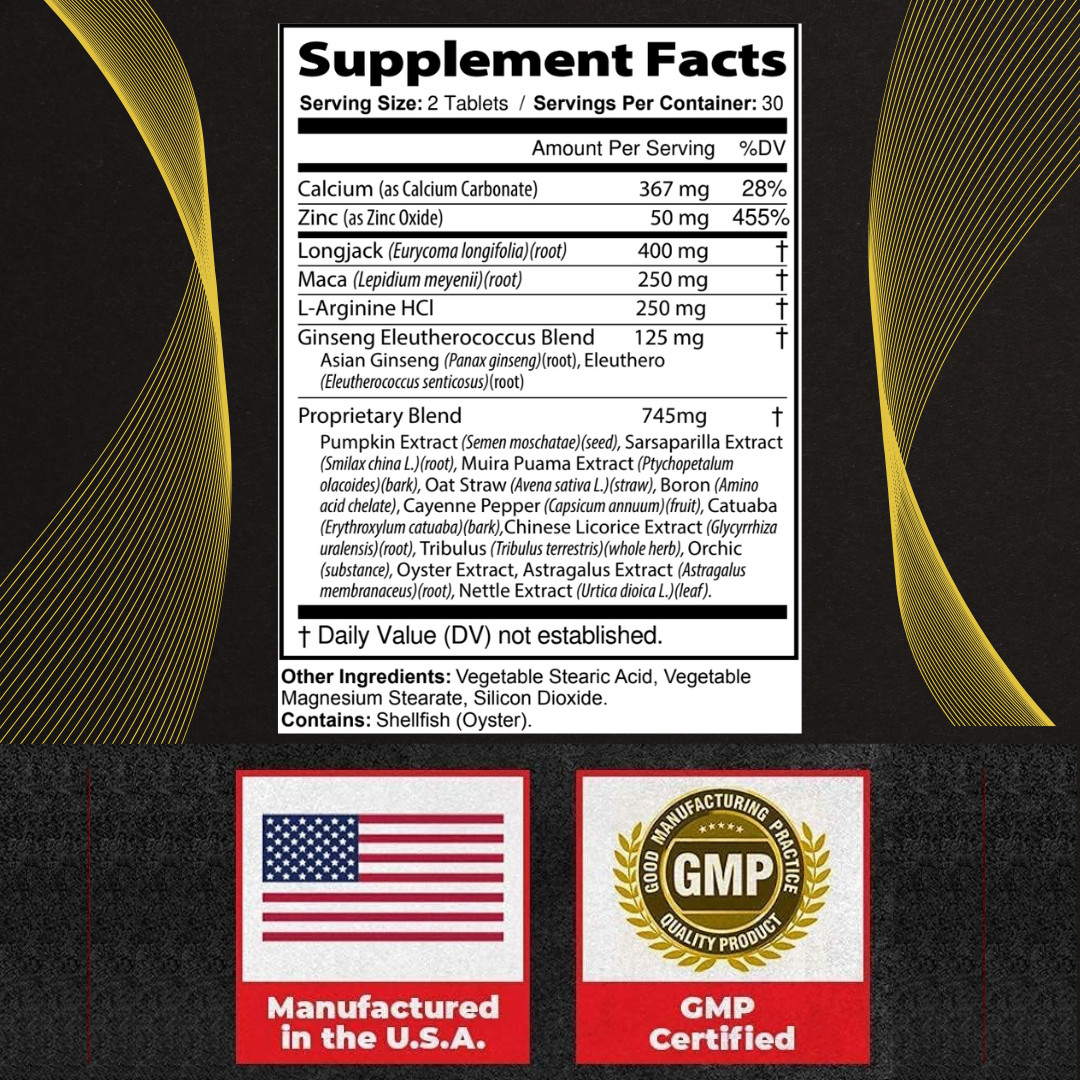 His Male Performance - Enhances Energy, Vitality & Stamina - 2 Bottles