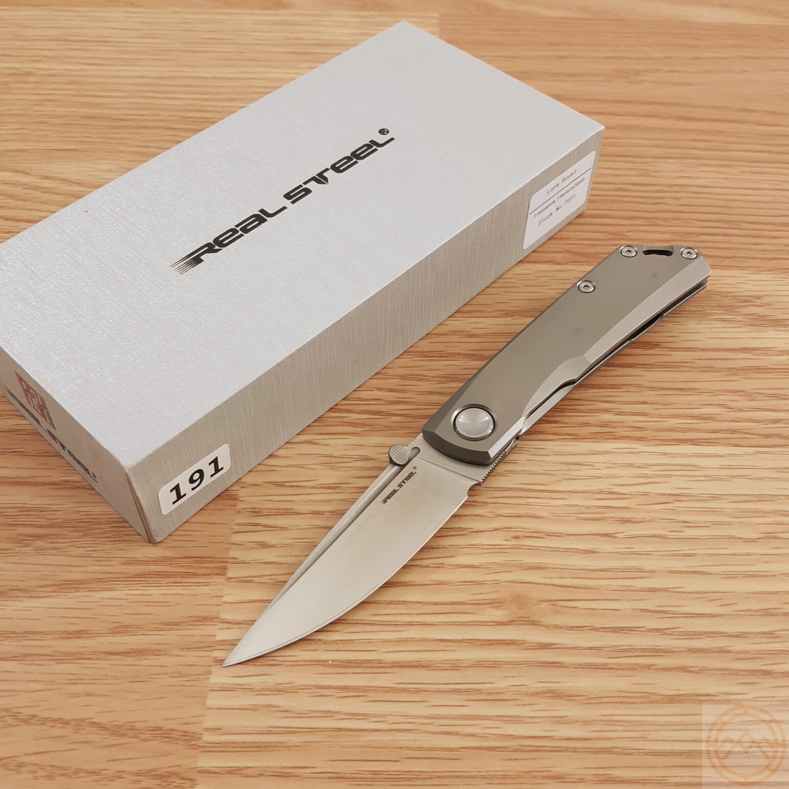 Real Steel Luna Boost Folding Knife 2.76 Bohler N690 Steel Blade Titanium Handle