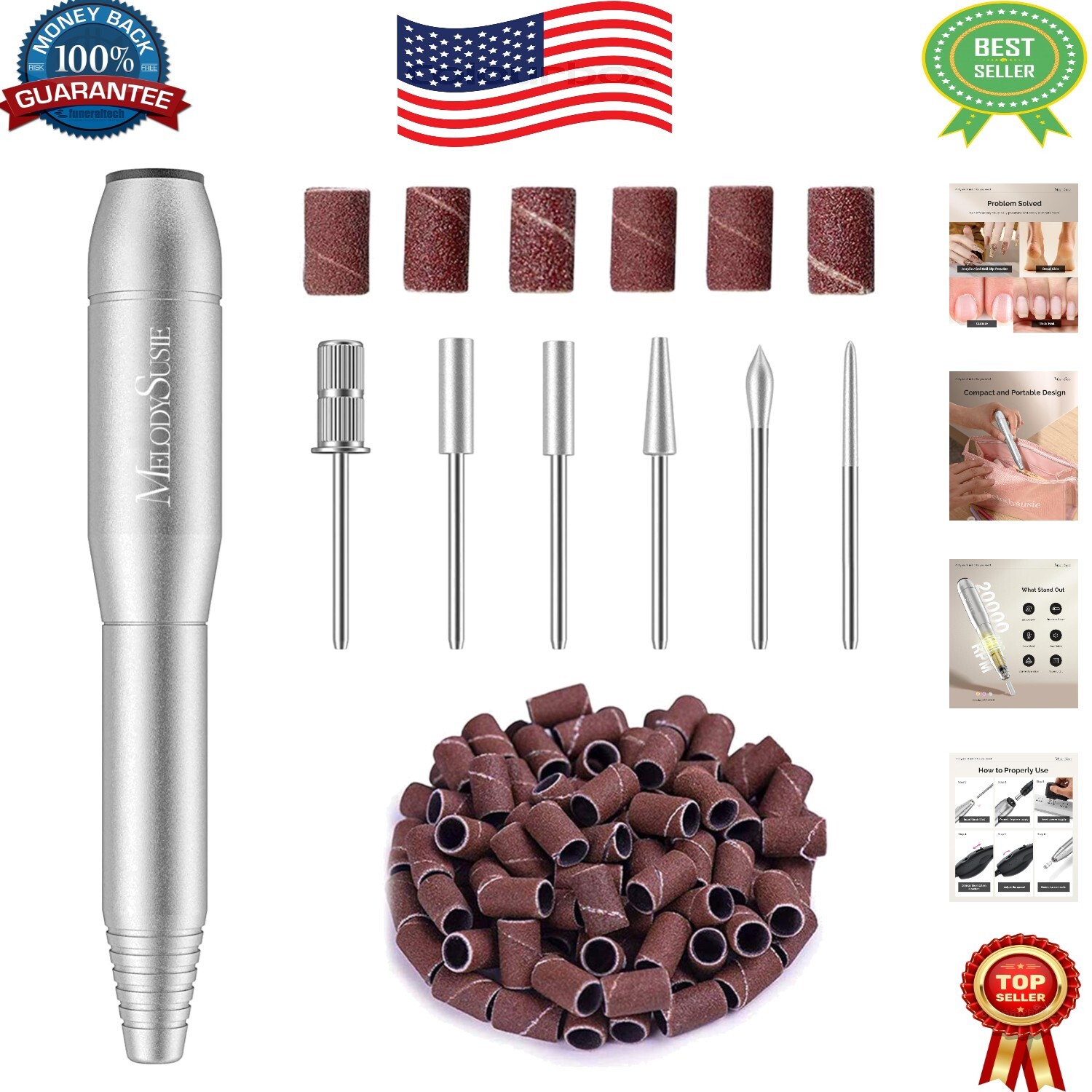 PC120B Portable Electric Nail Drill: Professional Efile Kit for Nail Perfection