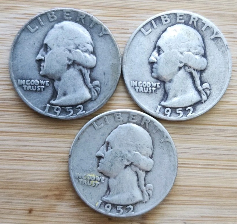 1952 Washington Silver Quarters